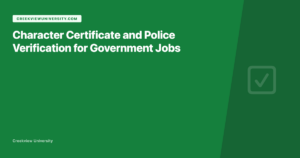 Character certificate and police verification